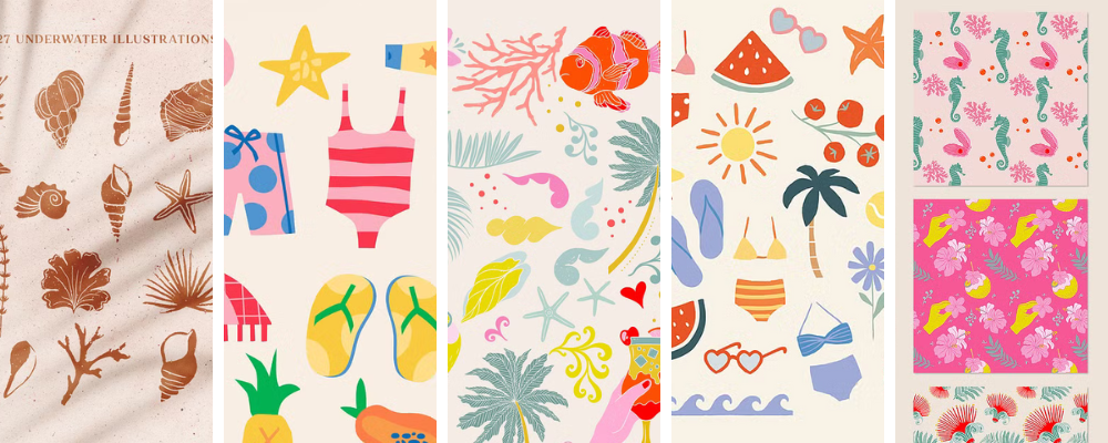 Summer-y clipart