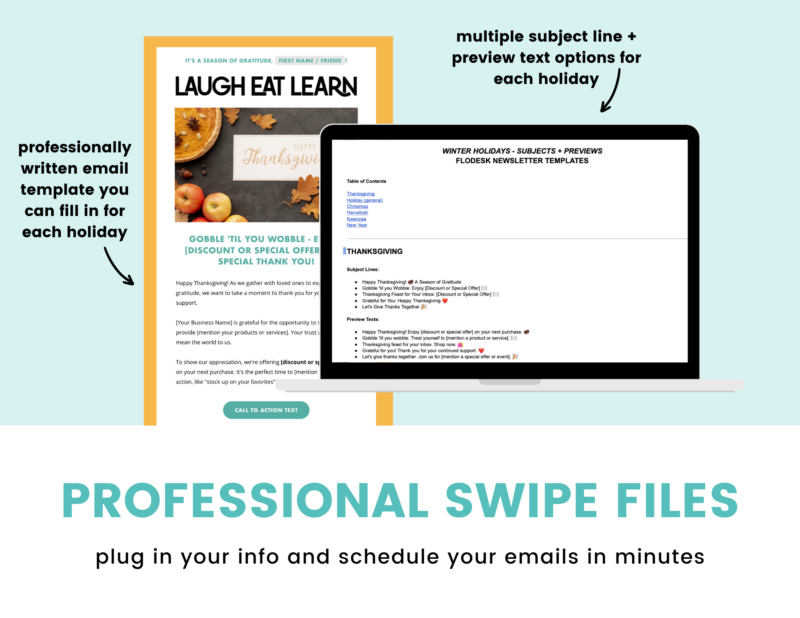 Winter Holiday Pack - Flodesk Newsletter Templates - Image 4